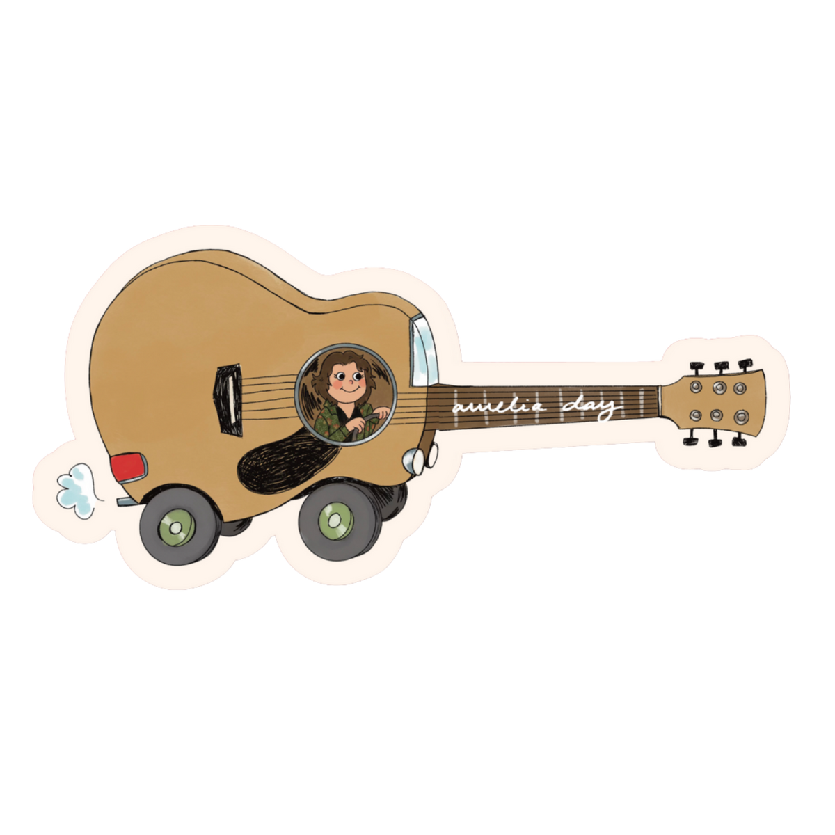 Guitar Car Sticker