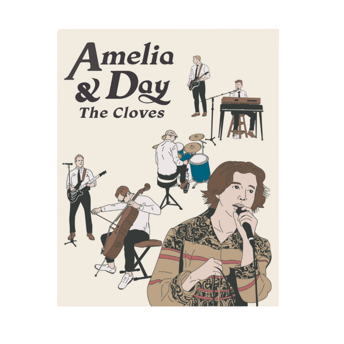 Amelia Day & The Cloves Sticker